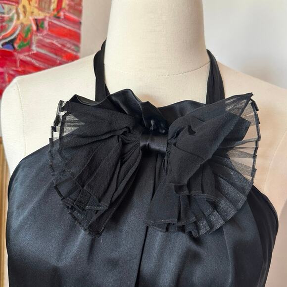 betsey johnson black silk turtleneck - Picture 2 of 3